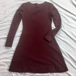 NWOT American Apparel Burgundy Long Sleeve Bodycon